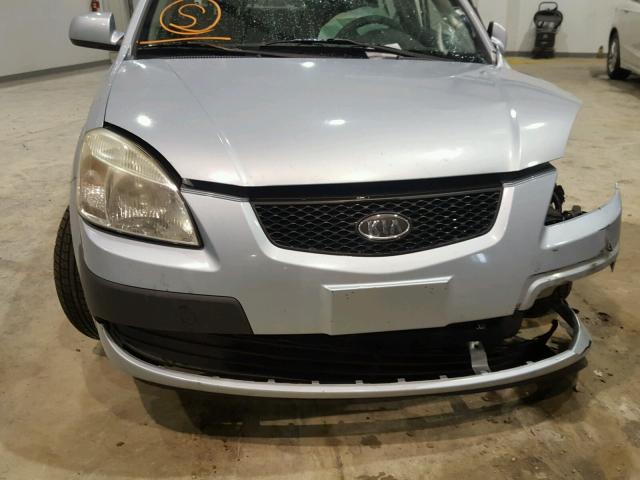 KNADE123786353857 - 2008 KIA RIO BASE BLUE photo 10