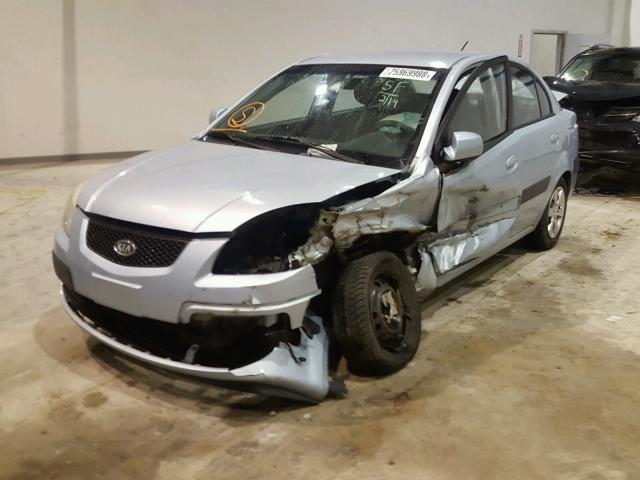 KNADE123786353857 - 2008 KIA RIO BASE BLUE photo 2