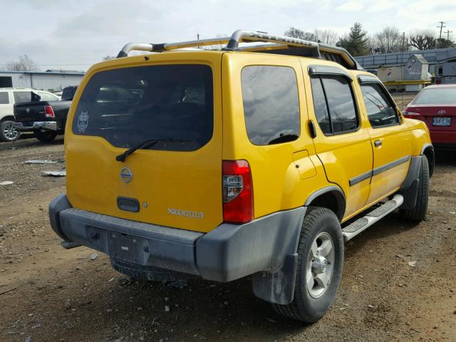 5N1ED28T94C660087 - 2004 NISSAN XTERRA XE YELLOW photo 4