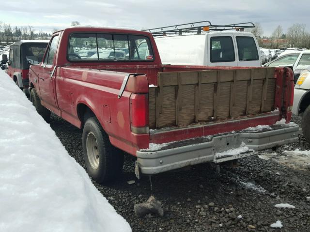 2FTEF25N3JCB02603 - 1988 FORD F250 RED photo 3