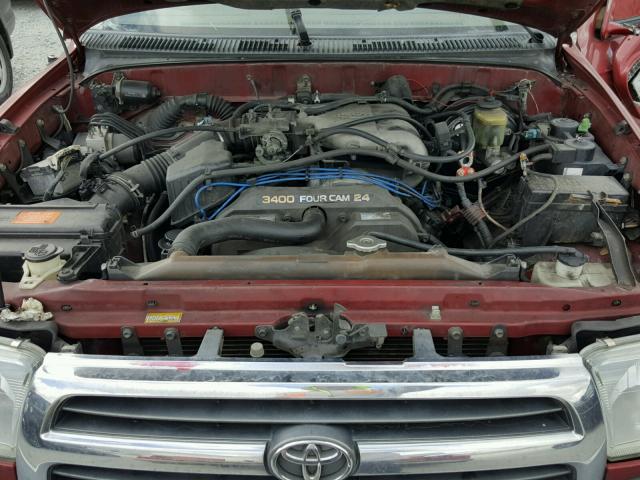 JT3GN86R4Y0142615 - 2000 TOYOTA 4RUNNER SR RED photo 7