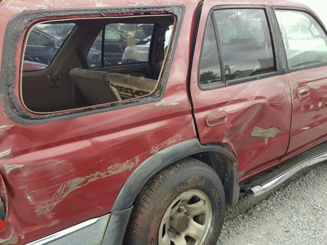 JT3GN86R4Y0142615 - 2000 TOYOTA 4RUNNER SR RED photo 9