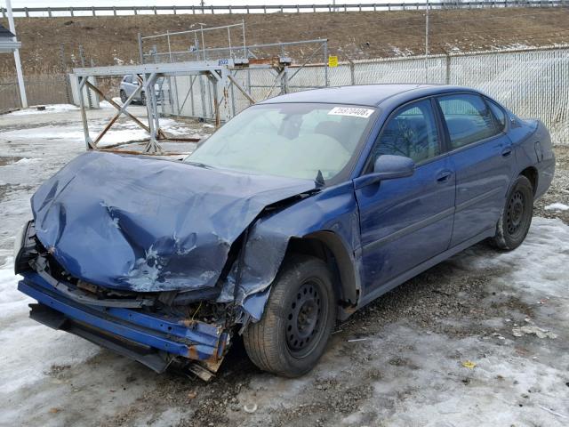 2G1WF52E849263100 - 2004 CHEVROLET IMPALA BLUE photo 2