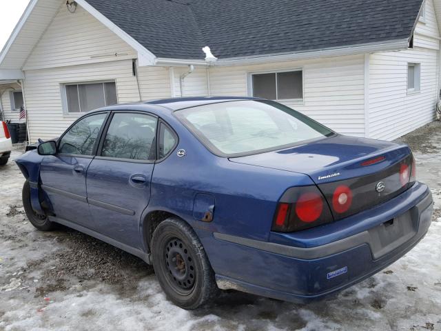 2G1WF52E849263100 - 2004 CHEVROLET IMPALA BLUE photo 3