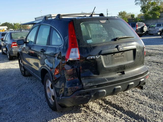 3CZRE38339G700509 - 2009 HONDA CR-V LX BLACK photo 3