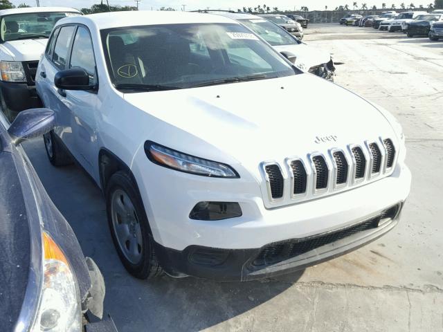 1C4PJLAB9GW249708 - 2016 JEEP CHEROKEE S WHITE photo 1