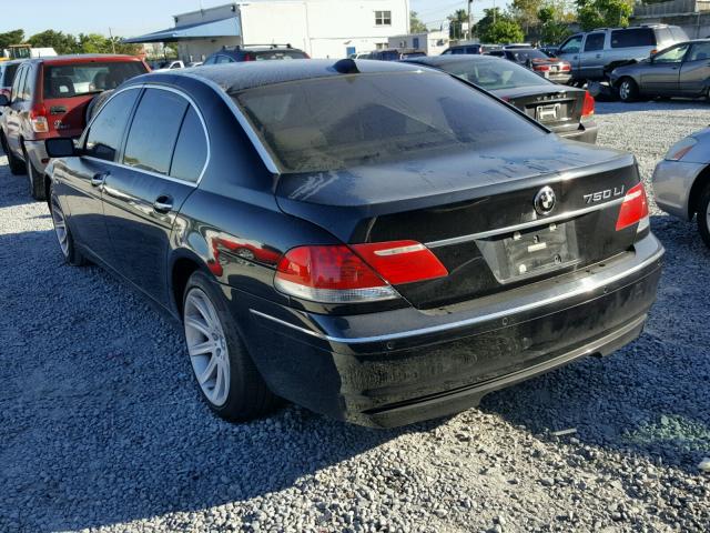 WBAHN835X6DT64662 - 2006 BMW 750 LI BLACK photo 3