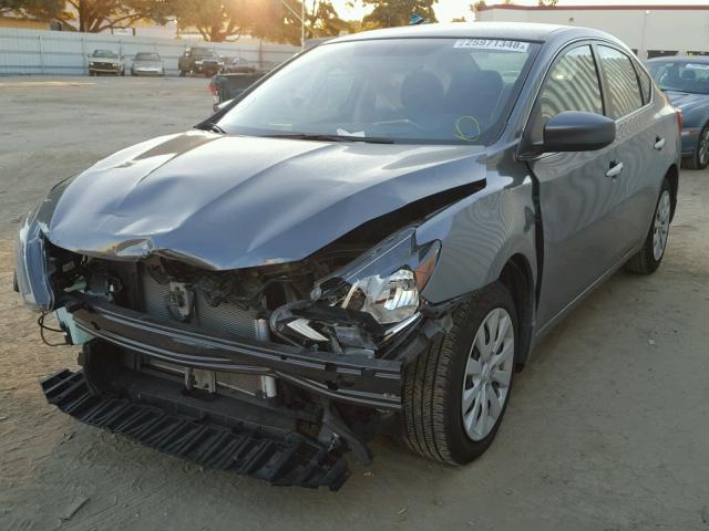 3N1AB7AP6GY215209 - 2016 NISSAN SENTRA S GRAY photo 2