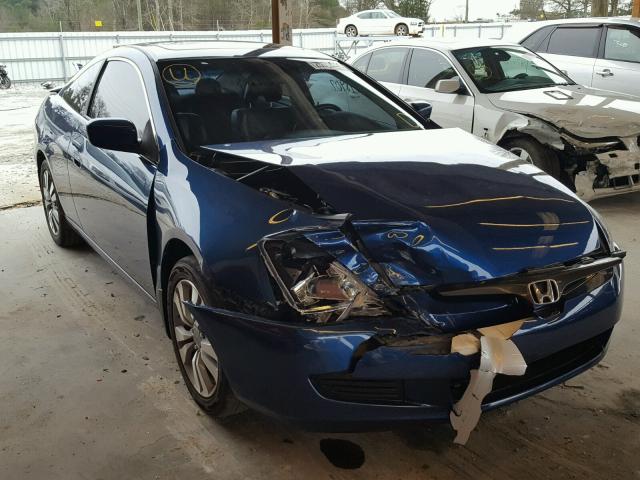 1HGCM82674A005909 - 2004 HONDA ACCORD EX BLUE photo 1