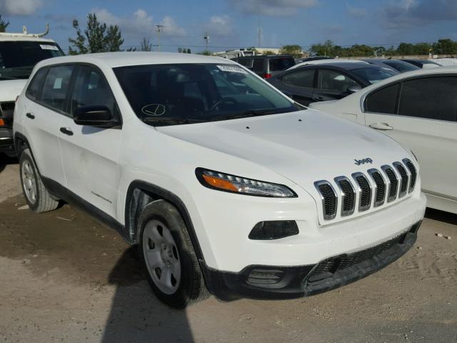 1C4PJLAB7GW249707 - 2016 JEEP CHEROKEE S WHITE photo 1