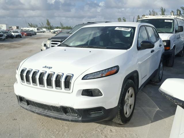 1C4PJLAB7GW249707 - 2016 JEEP CHEROKEE S WHITE photo 2