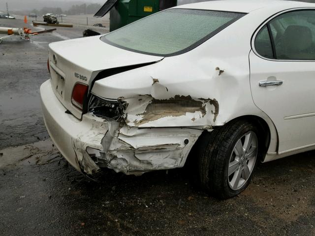 JTHBA30G855121422 - 2005 LEXUS ES 330 WHITE photo 9