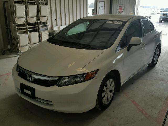 2HGFB2F51CH314907 - 2012 HONDA CIVIC LX WHITE photo 2