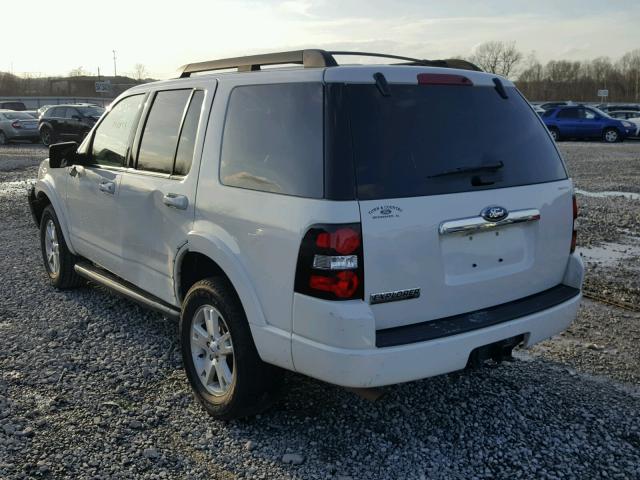 1FMEU6DE2AUA89420 - 2010 FORD EXPLORER X WHITE photo 3