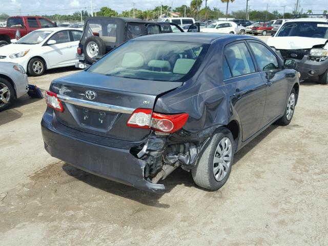 2T1BU4EE9DC926272 - 2013 TOYOTA COROLLA BA GRAY photo 4