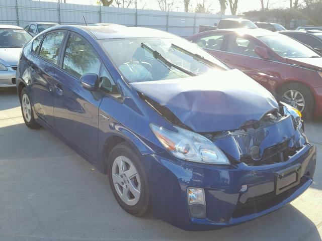 JTDKN3DU7A0069164 - 2010 TOYOTA PRIUS BLUE photo 1