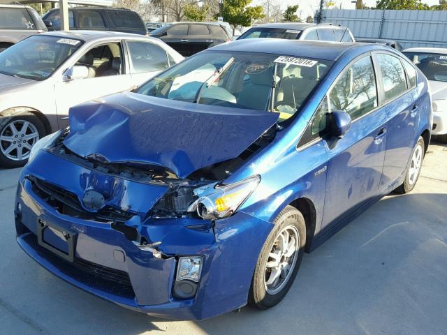 JTDKN3DU7A0069164 - 2010 TOYOTA PRIUS BLUE photo 2