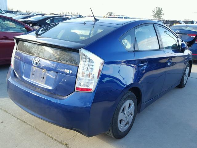 JTDKN3DU7A0069164 - 2010 TOYOTA PRIUS BLUE photo 4