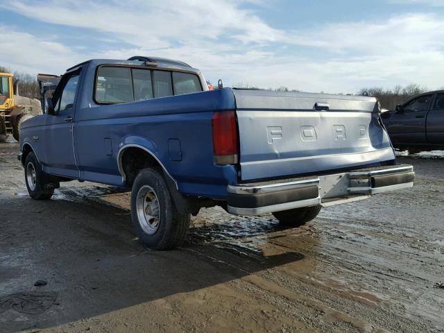 1FTEF15Y3KNB34841 - 1989 FORD F150 BLUE photo 3