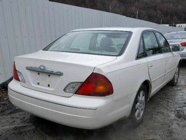 4T1BF28B52U237258 - 2002 TOYOTA AVALON XL WHITE photo 4