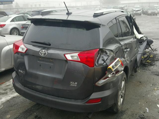 JTMRFREV1FD117313 - 2015 TOYOTA RAV4 XLE CHARCOAL photo 4