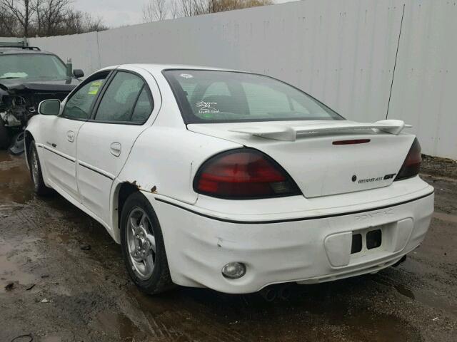 1G2NW52EX2M617125 - 2002 PONTIAC GRAND AM G WHITE photo 3