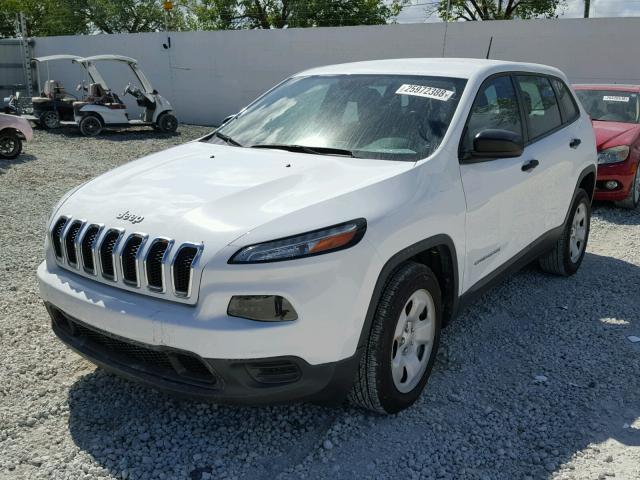 1C4PJLAB7GW248248 - 2016 JEEP CHEROKEE S WHITE photo 2