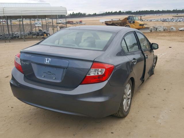 19XFB2F8XCE083302 - 2012 HONDA CIVIC EX GRAY photo 4