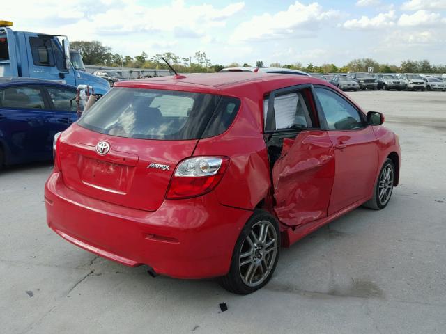 2T1KU40E69C157230 - 2009 TOYOTA COROLLA MA RED photo 4