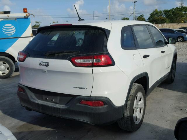 1C4PJLAB8GW243981 - 2016 JEEP CHEROKEE S WHITE photo 4