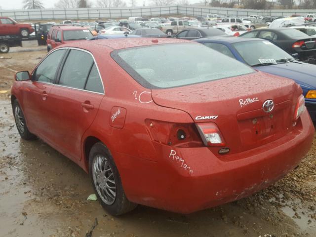 4T4BF3EK4AR015227 - 2010 TOYOTA CAMRY BASE RED photo 3