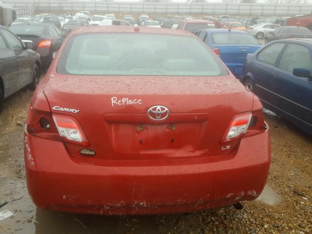 4T4BF3EK4AR015227 - 2010 TOYOTA CAMRY BASE RED photo 9