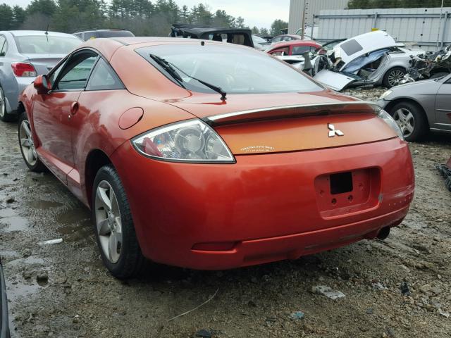 4A3AK24F06E035462 - 2006 MITSUBISHI ECLIPSE GS ORANGE photo 3