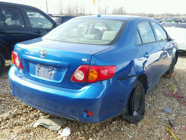 JTDBL40E199063619 - 2009 TOYOTA COROLLA BA BLUE photo 4