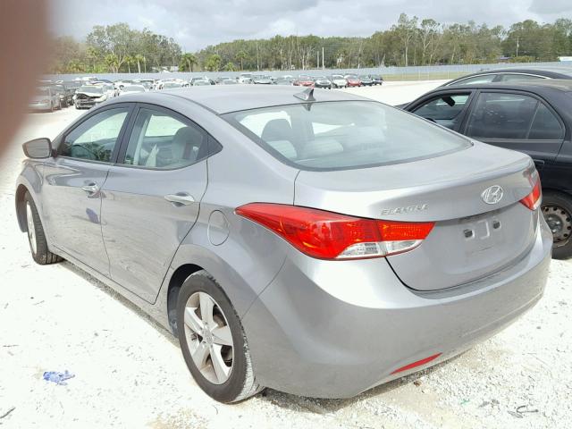 KMHDH4AE0DU549736 - 2013 HYUNDAI ELANTRA GL GRAY photo 3