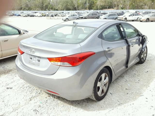 KMHDH4AE0DU549736 - 2013 HYUNDAI ELANTRA GL GRAY photo 4