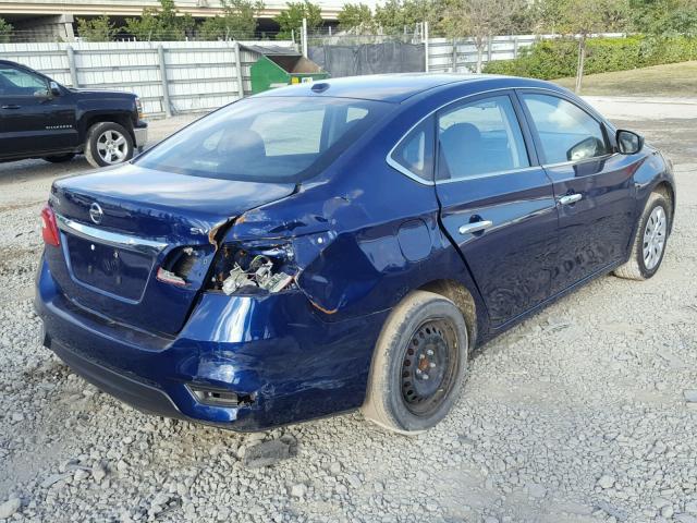 3N1AB7APXGL656600 - 2016 NISSAN SENTRA S BLUE photo 4