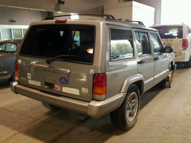 1J4FF58SXYL168728 - 2000 JEEP CHEROKEE C SILVER photo 4