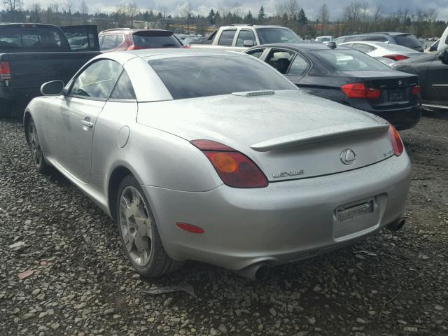 JTHFN48Y020001857 - 2002 LEXUS SC 430 SILVER photo 3