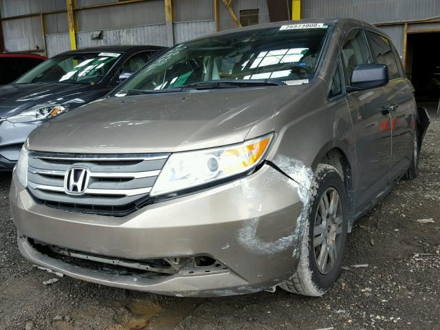 5FNRL5H29BB040521 - 2011 HONDA ODYSSEY LX BROWN photo 2