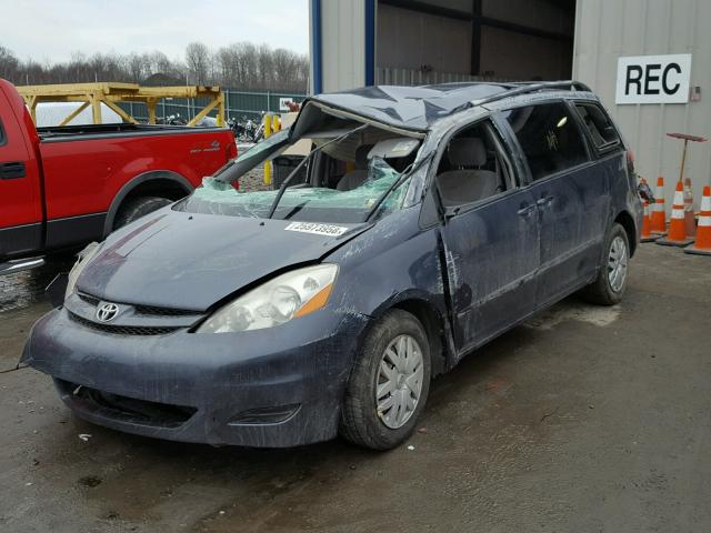 5TDZK23C78S120972 - 2008 TOYOTA SIENNA CE BLUE photo 2