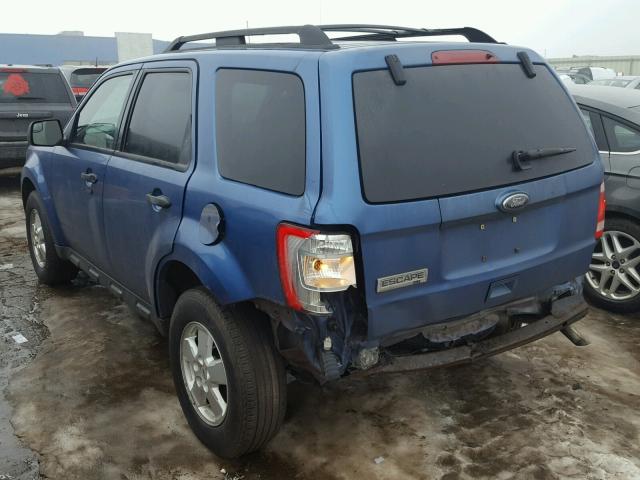 1FMCU0D74AKA31813 - 2010 FORD ESCAPE XLT BLUE photo 3