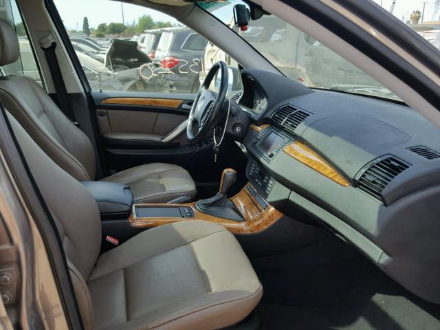 5UXFA13544LU41329 - 2004 BMW X5 3.0I BROWN photo 5