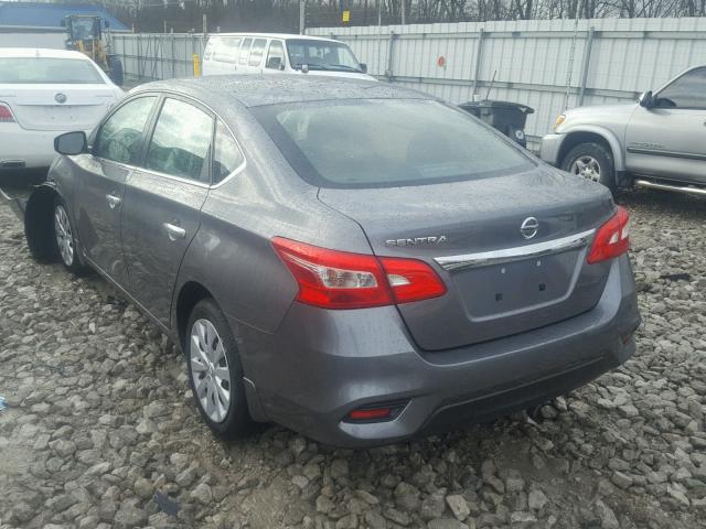 3N1AB7AP0HY285726 - 2017 NISSAN SENTRA S GRAY photo 3