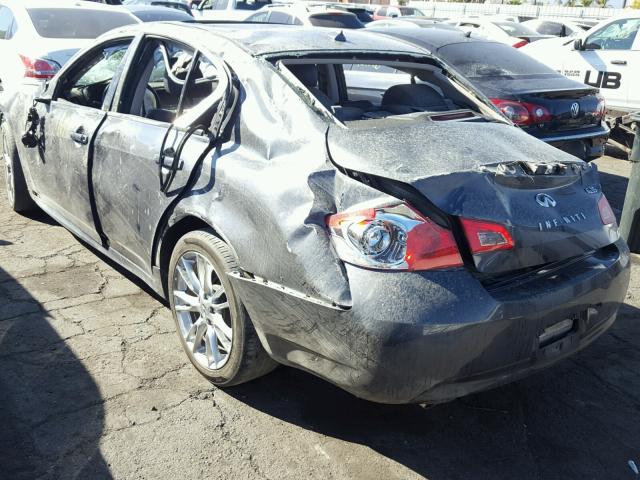 JNKBV61E58M209826 - 2008 INFINITI G35 GRAY photo 3