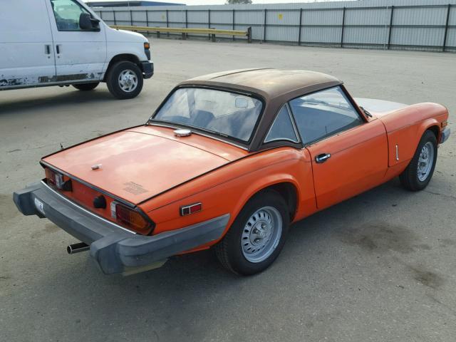 TFZDW29T000513 - 1979 TRIUMPH CAR SPITFIRE ORANGE photo 4