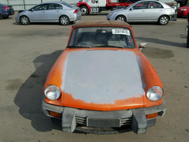 TFZDW29T000513 - 1979 TRIUMPH CAR SPITFIRE ORANGE photo 9