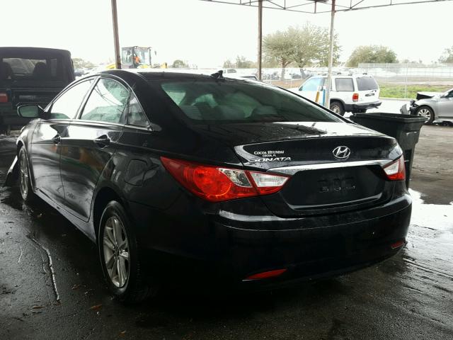 5NPEB4AC6DH675974 - 2013 HYUNDAI SONATA GLS BLACK photo 3