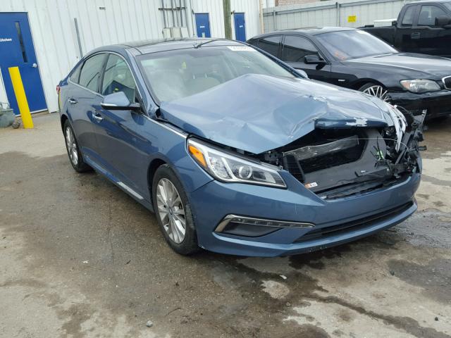 5NPE34AF2FH233428 - 2015 HYUNDAI SONATA SPO BLUE photo 1