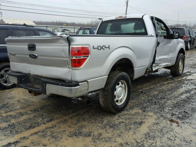 1FTNF1E8XAKE34084 - 2010 FORD F150 SILVER photo 4